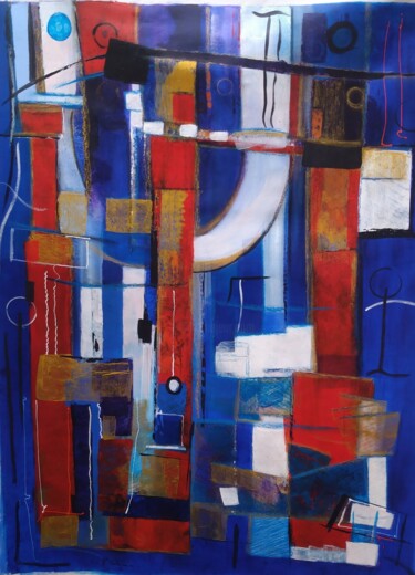 Painting titled "Abstraction 22" by Myriam Carbonnier (Myri- âme C), Original Artwork, Acrylic