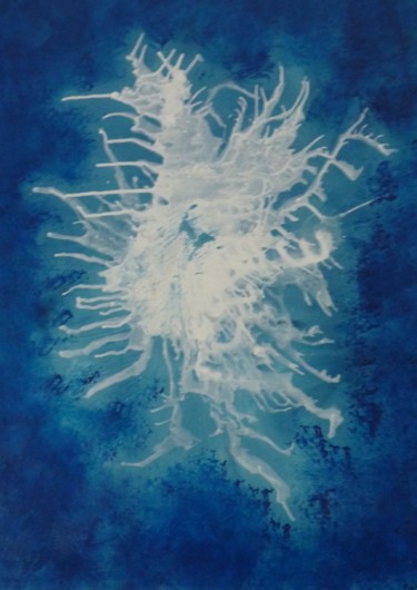Painting titled "aquatique.jpg" by Myriam Djaouk, Original Artwork, Acrylic