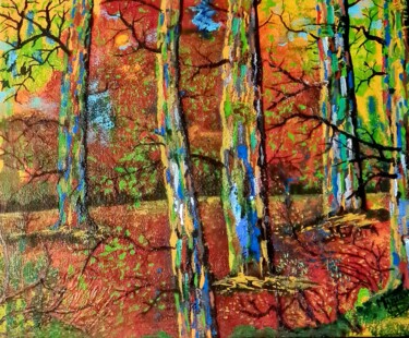 Peinture intitulée "Forest" par Myriam Djaouk, Œuvre d'art originale, Acrylique