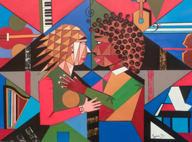 Peinture intitulée "Passion musical" par Myriam Djaouk, Œuvre d'art originale, Acrylique