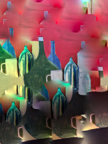 Digitale Kunst getiteld "L'atelier" door Myriam Djaouk, Origineel Kunstwerk, AI gegenereerde afbeelding