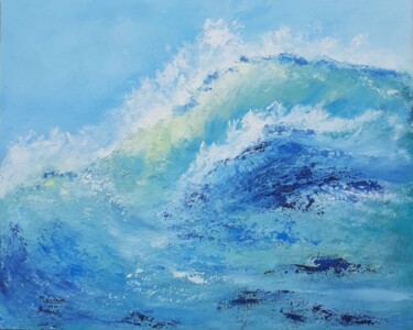 Pintura intitulada "envol de vagues" por Myriam De La Bassetière, Obras de arte originais, Acrílico Montado em Armação em ma…