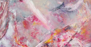 Malerei mit dem Titel "univers rose et gris" von Myriam De La Bassetière, Original-Kunstwerk, Acryl