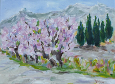 Painting titled "Le printemps des Am…" by Myriam Delarue-Assan, Original Artwork, Acrylic