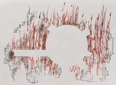Dessin intitulée "Bombe 1" par Myriam Eyann, Œuvre d'art originale, Aquarelle
