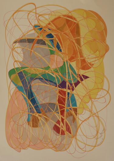 Dessin intitulée "Aphrodisie II" par Myriam Eyann, Œuvre d'art originale, Marqueur