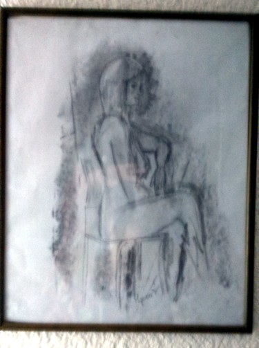 Drawing titled "Attendre" by Myriam F, Original Artwork