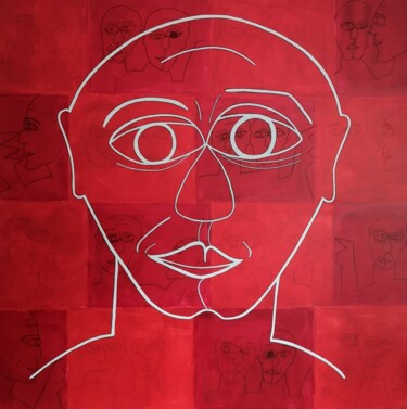 "toi, aux cent visages" Peinture intitulée ""toi, aux cent visa…" par Myriam Ferry, Œuvre d'art originale, Acrylique Monté sur Châssis