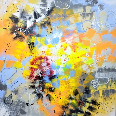 Картина под названием "LUMIERES CHOISIES" - Myriam Guenaizia, Подлинное произведение искусства, Акрил Установлен на Деревянн…