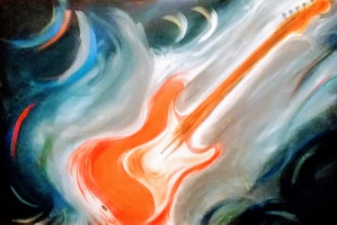 Pittura intitolato "Vibrato" da Myriam Gylon, Opera d'arte originale, Acrilico