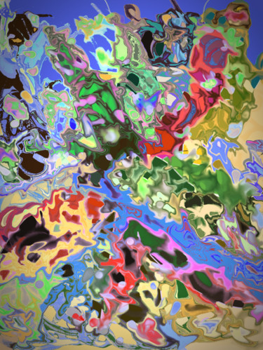 Digital Arts titled "'' Les émotions emb…" by Myriam Gylon, Original Artwork, Digital Painting