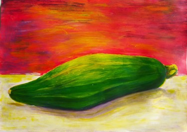 Peinture intitulée "Etude N° 2 La courg…" par Myriam Gylon, Œuvre d'art originale, Acrylique