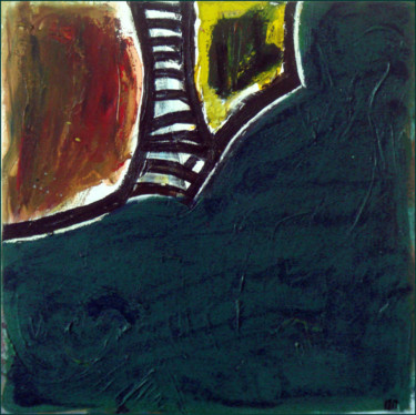 Pintura titulada "Carré abstrait" por Myriammb, Obra de arte original, Acrílico