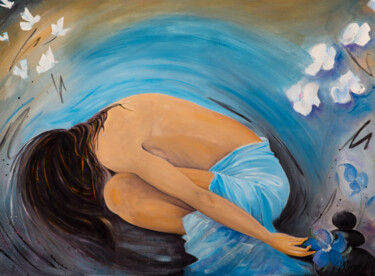 Zen Peinture intitulée "Zen" par Myriam Maury (Mori), Œuvre d'art originale, Huile