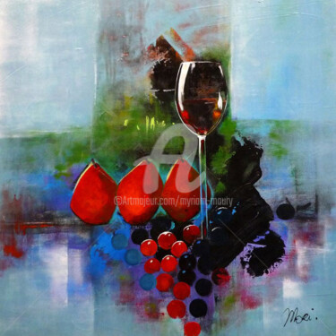 Painting titled "Still Life Délices…" by Myriam Maury, Original Artwork, Acrylic