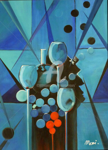 Painting titled "Cristal" by Myriam Maury, Original Artwork, Acrylic