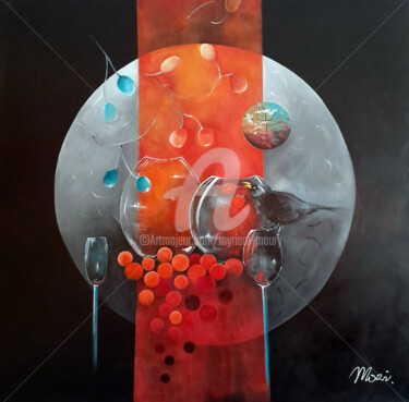 Malerei mit dem Titel "Philosophie" von Myriam Maury, Original-Kunstwerk, Acryl