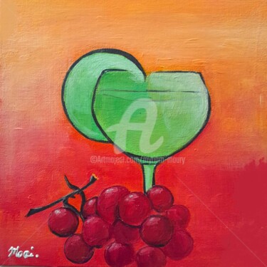 Malerei mit dem Titel "Cocktail" von Myriam Maury, Original-Kunstwerk, Acryl