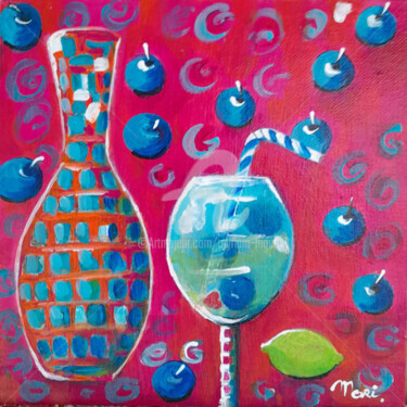 Peinture intitulée "Coctail festif" par Myriam Maury, Œuvre d'art originale, Acrylique