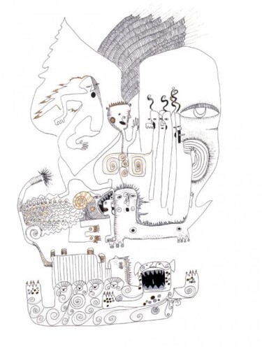 Disegno intitolato "Nô secrets" da Myriam Schmaus, Opera d'arte originale, Altro