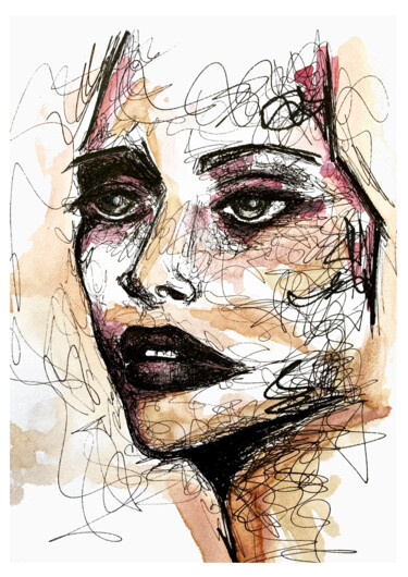 绘画 标题为“Grace” 由Myriam Soufane, 原创艺术品, 墨