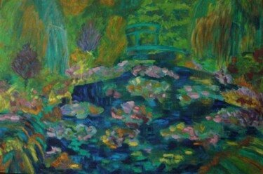 Malerei mit dem Titel "Giverny" von Myriam Thomas, Original-Kunstwerk