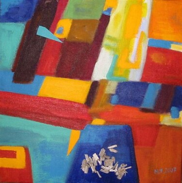 Painting titled "Chemin" by Myriam Thomas, Original Artwork