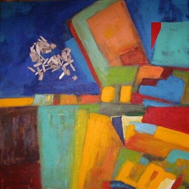 Peinture intitulée "Chemins" par Myriam Thomas, Œuvre d'art originale