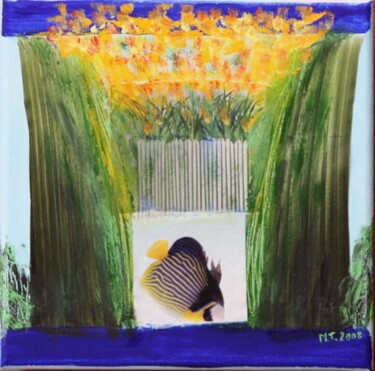 Pittura intitolato "Aquarium" da Myriam Thomas, Opera d'arte originale