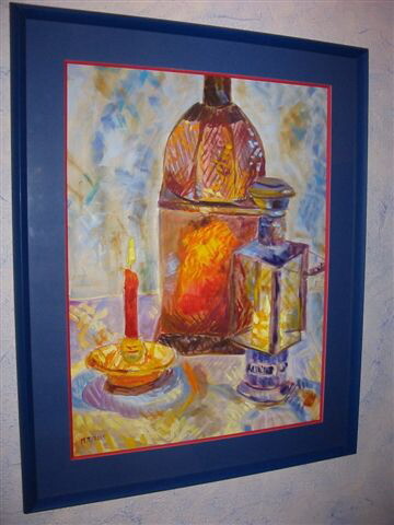 Peinture intitulée "Ambiance marocaine" par Myriam Thomas, Œuvre d'art originale