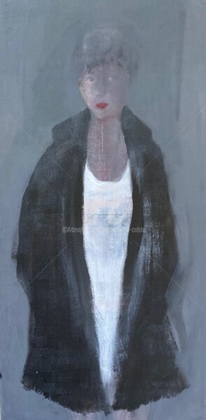 Картина под названием "Tenue de soirée, no…" - Myriam Van Calster, Подлинное произведение искусства, Акрил Установлен на Дер…
