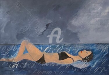 Malarstwo zatytułowany „"Au bout, c'est la…” autorstwa Myriam Van Calster, Oryginalna praca, Akryl Zamontowany na Drewniana…