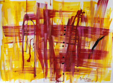 Peinture intitulée "Vers Illiers 2" par Myriam Amoros, Œuvre d'art originale, Encre