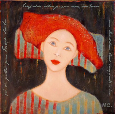 Peinture intitulée "Candice" par Marie Clémence, Œuvre d'art originale, Acrylique Monté sur Châssis en bois