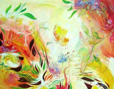 Peinture intitulée "SOUFFLE DE FEE" par Myriam Fischer, Œuvre d'art originale