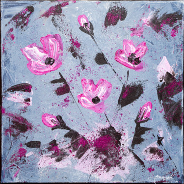 Peinture intitulée "Tons fleuris" par Myriam Lonardi, Œuvre d'art originale, Acrylique