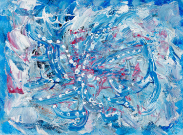 Peinture intitulée "Pieuvre" par Myriam Lonardi, Œuvre d'art originale, Acrylique