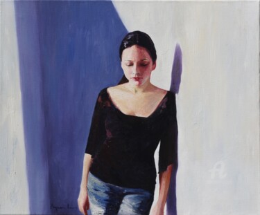 Peinture intitulée "Norah Jones" par Myriam Lucas, Œuvre d'art originale, Huile