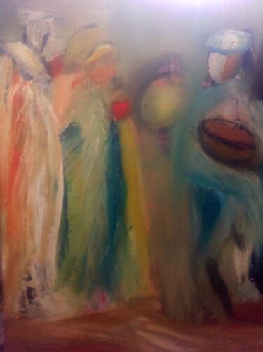 Malerei mit dem Titel "Danse" von Myriem Monghal, Original-Kunstwerk, Öl