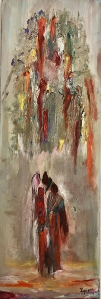 Pintura intitulada "Élévation" por Myriem Monghal, Obras de arte originais, Óleo