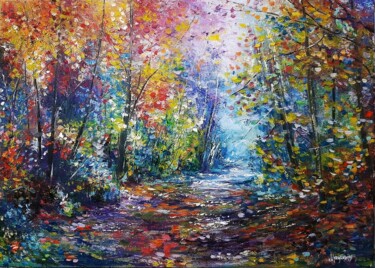 Peinture intitulée "Sombras de otoño (p…" par Myriyevskyyartstudio, Œuvre d'art originale, Huile