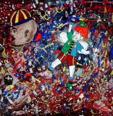 Pintura intitulada "funhouse" por Myron Gomes, Obras de arte originais, Acrílico