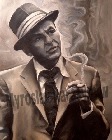 Painting titled "Frank Sinatra" by Myroslav Harasymiw, Original Artwork