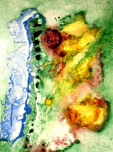 Pintura titulada "fleurs-de-mer" por Mysane, Obra de arte original