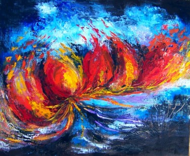 Peinture intitulée "calor" par Mysane, Œuvre d'art originale, Acrylique
