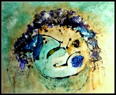 Peinture intitulée "des-bleus-à-l 'âme" par Mysane, Œuvre d'art originale, Autre