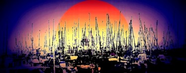 Arts numériques intitulée "Un port" par Mysane, Œuvre d'art originale, Peinture numérique