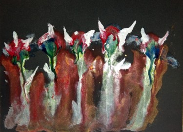 Peinture intitulée "le-peuple-cornu" par Mysane, Œuvre d'art originale