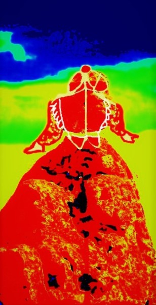 Digital Arts με τίτλο "Une femme contempla…" από Mysane, Αυθεντικά έργα τέχνης, Ψηφιακή ζωγραφική