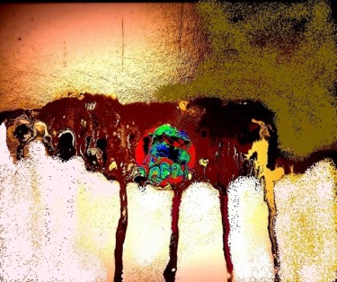 Arts numériques intitulée "la-bete-qui-avait-a…" par Mysane, Œuvre d'art originale, Peinture numérique